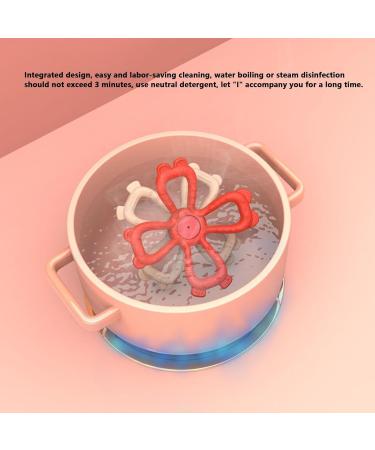 Buy Cartoon Silicone Bite Ring for Newborns - Flexible Heat-Resistant Flower Shape Teether - Ideal for Orphanages & Child Care - Buy Online on GoSupps.com