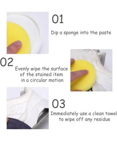 Niksultant White Shoe Cleaner White Shoe Cleaning Cream Multi Purpose Cleaning Cream Footwear and Fabric Renovator Protector Leather Shoe Cleaner Multifunctional Stain Removal Wipe Cream - Buy Online on GoSupps.com