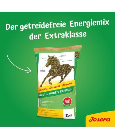 JOSERA Energy Root Plants & Vegetables 15 kg | Premium Horse Food | Premium Energy Blend | Grain Free | Ideal for Muscle Development | 15kg Bag - Buy Online on GoSupps.com