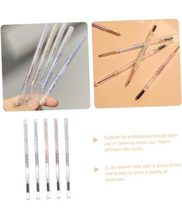 Angoily 5pcs Tools Eye Brush with Pencils S Double-head Brown Pencil Thin Pens Makeup Eyebrow - Buy Online on GoSupps.com