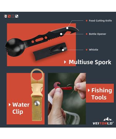 VEITORLD 12 in 1 Survival Kit - Gifts for Men Dad Husband Him | Fathers Day Gear & Equipment for Fishing, Hunting & Outdoor Activities - Cool Birthday Gifts for Boyfriend & Teen Boy - Buy Online on GoSupps.com