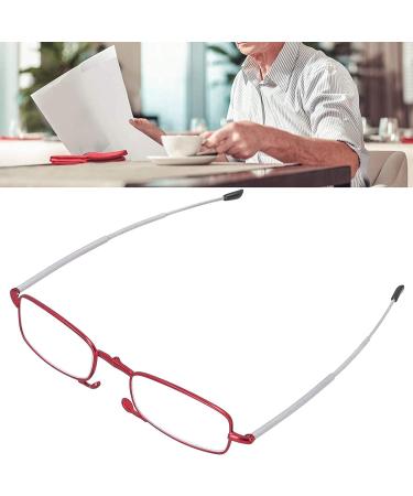 Buy Bezax Fashion Red Reading Glasses - Foldable Presbyopia Glasses with Blue Light Blocking & Portable Storage Box for Men & Women - Perfect for Seniors - Buy Online on GoSupps.com