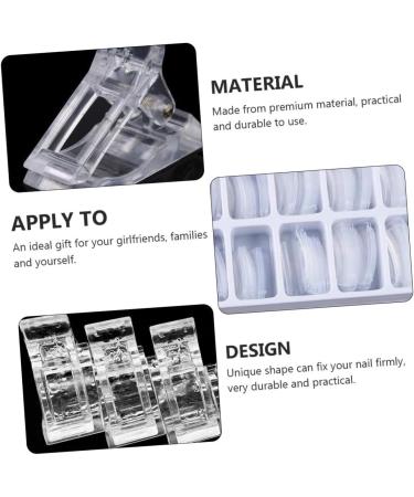 DOITOOL 3 Sets Nail Set Manicure Accessory Gel Kit for Nails Diy Nail Forms Plastic Finger Extension Clip Professional Nail Clips Nail Gel Stainless Steel and Nylon Fiber White Scale Tool - Buy Online on GoSupps.com