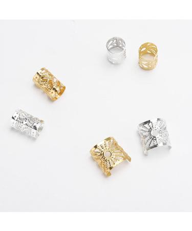 Tbestmax 200 Hair Beads Dreadlocks Jewelry for Women - Silver Golden Hair Rings Clips Cuffs Accessories - Buy Online on GoSupps.com