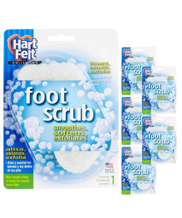 HartFelt Foot Scrub Exfoliating Skin Care Sponge Pad Made in USA Smooth Heals and Toes for Pedicure Feel 6 Count