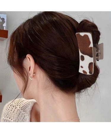 Hair Clips for Women Thick Thin Curly Straight Long Hair Non-slip Large Leather Hair Claw Clips Strong Hold Hair Grippers Style1 - Buy Online on GoSupps.com