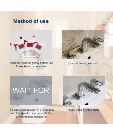 Mildew Cleaner Foam Foam Mildew Spray Household Mildew Removal Foam Spray Deodorant Decontamination Spray Wall Tiles Bathroom Cleaning (3pcs) - Buy Online on GoSupps.com