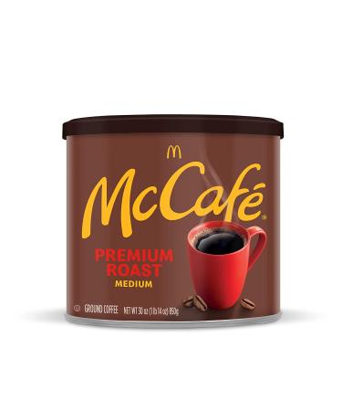 McCafe Premium Roast, Medium Roast Ground Coffee, 30 oz Canister Premium Roast 1.87 Pound (Pack of 1)
