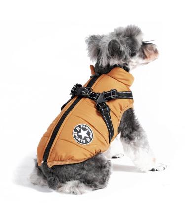 Dog Vest Dog Coat Waterproof Warm Vest with Dog Harness Winter Warm and Soft 9 Colors-Coffee Color XL XL Coffee Color