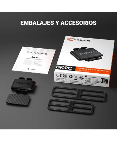 COOSPO BK9S Bluetooth 5.0 Speed & Cadence Sensor - Wireless IP67 Waterproof Bicycle RPM Sensor - Ant+ Compatible Low Energy Technology for Accurate Cycling Performance - Buy Online on GoSupps.com