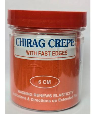 Chi-rag Crepe Bandage for Sports Injury Knee Finger Wrist Ankle Sprains width (6 cm streched) length 4 meter