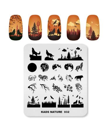 KADS Nail Stamping Plate NA032 - Nature Image Design for DIY Nail Art - Buy Online on GoSupps.com