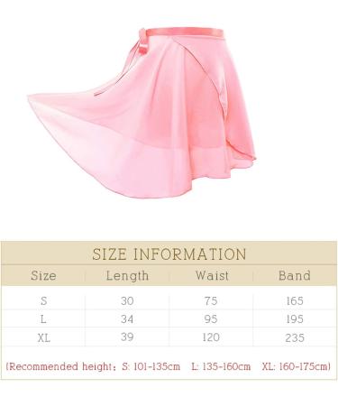 CHENGZI Ballet Wrap Skirts for Women & Kids | Chiffon Dance Skirt for Gymnastics & Ballet Training - White - Buy Online on GoSupps.com