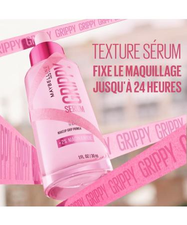 MAYBELLINE NEW YORK - Grippy Serum - Base De Teint Perfectrice - Fixe Le Maquillage Pendant 24H - Texture Ultra-Fondante - Enrichie En Niacinamide & Aloe Vera - Technologie Serum-To-Grip - 30 ml - Buy Online on GoSupps.com