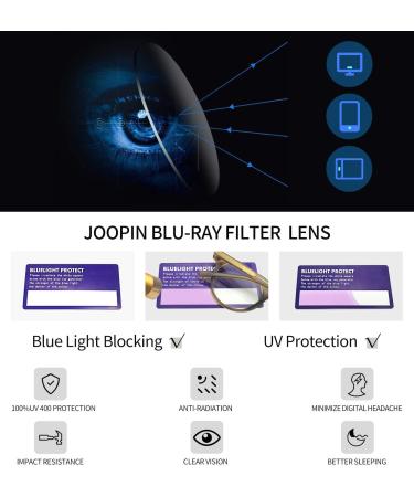 Joopin Blue Light Filter Glasses for Men & Women | D-Vintage Black Gaming & Computer Glasses - Buy Online on GoSupps.com