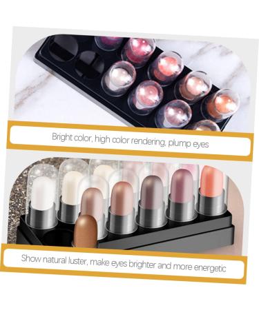 TOVINANNA 12pcs 12 Shadow Box Eye Shadow Glitter Colored Pencil Highlight Kit Crayon Plastic Eyes - Buy Online on GoSupps.com