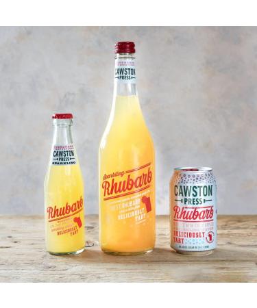 Cawston Press Sparkling Rhubarb Drink - 6x750ml Glass Bottles | No Sugar/Sweeteners/Artificial Colours/Preservatives - Buy Online on GoSupps.com