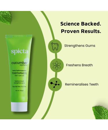 Toothpaste Cucumber Mint with Himalayan Pink Salt | Fluoride Free SLS & Paraben Free | Teeth Remineralization & Fresh Breath (3.5 Oz - Buy Online on GoSupps.com