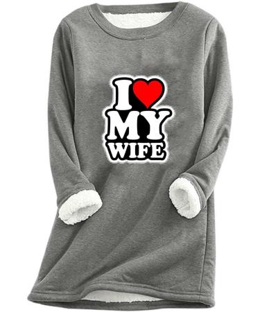 oelaio Valentine's Day Shirt for Ladies Womens Long Sleeve Round Neck Warm Sherpa Blouses Casual Loose Love Heart Tops - Buy Online on GoSupps.com