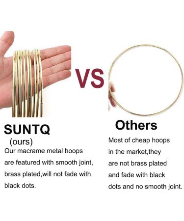 SUNTQ Macrame Hoops Ring for Dream Catcher - 4 inch Gold Pack of 10 - Buy Online on GoSupps.com