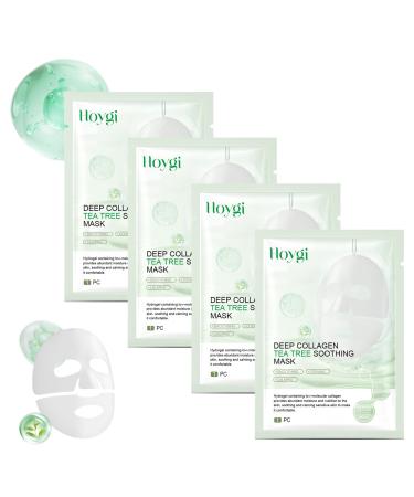 4 PC Korean Collagen Face Mask, Collagen Mask, Korean Organic Collagen Mask, Moisturizing, Deeply Nourishing, Anti-Wrinkle and Firming, Soothing and Repairing for the Skin