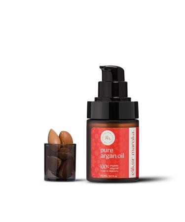 eliksir maroka Argan Oil 100% Organic Deodorized 60ml | Odourless Formula Cold Pressed Hair Face and Body Care