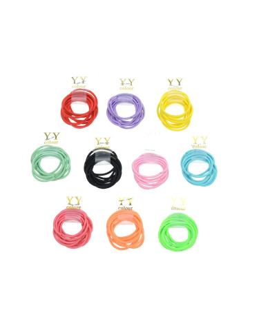100pcs 2mm Candy Color Baby Girls' Elastic Hair Bands Bobbles Accessories for Toddlers