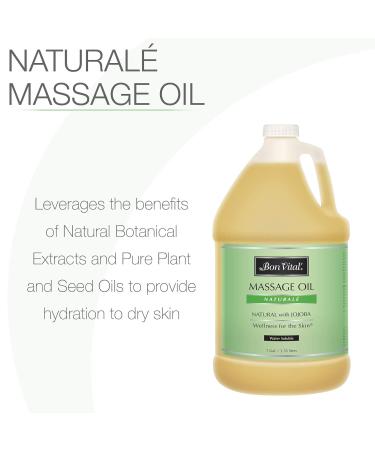 Bon Vital Naturale Massage Oil - 1 Gallon | Natural Ingredients for Earth-Friendly Massage & Dry Skin Revitalization - Buy Online on GoSupps.com