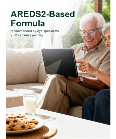 AREDS 2-120 Capsules + Multivitamin Lutein and Zeaxanthin 20mg 2-in-1 Eye Vitamin Contains Vitamin C D E & Zinc 1 Count (Pack of 120) - Buy Online on GoSupps.com