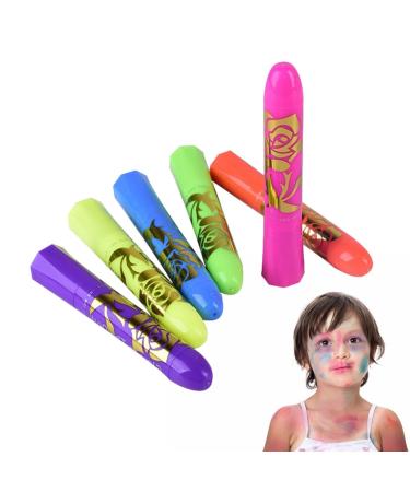 Glow in the Dark Skin Paint | Black Light Sticks | Washable Pencil Sticks for Masquerade Makeup Halloween Birthday Outdoor Club Party for Adults and Kids