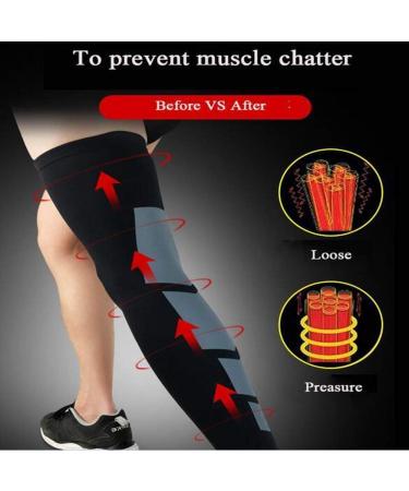 Zerone Compression Calf Sleeves - Unisex Elastic Anti-Slip Support Brace for Shin Splints, Leg Pain Relief, Running - Black - Buy Online on GoSupps.com