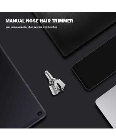 Nose Hair Trimmer - Stainless Steel Manual Ear & Nose Shaver for Men | Washable Face Care Tool - Buy Online on GoSupps.com