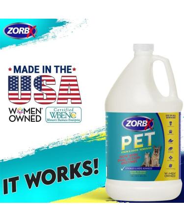 ZORBX Pet Stain and Odor Eliminator - Natural Enzymes Neutralize Strong Pet Odors | 128oz Carpet Cleaner Spray - Buy Online on GoSupps.com