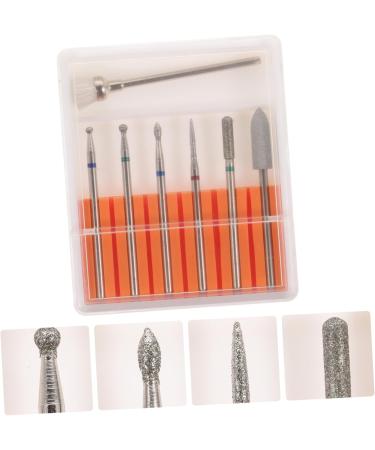 Lurrose 1Set grinding head set Handpiece File manicure pedicure drill bits Trimmer Polish acrylic remover cuticle drill bit to rotate Tungsten steel Polishing file nail - Buy Online on GoSupps.com