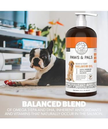 Wild Alaskan Salmon Oil for Dogs & Cats - Omega 3 Fish Oil Liquid Supplement - Made in USA - Joint Function & Heart Health Support - 32 Fl. Oz - Buy Online on GoSupps.com