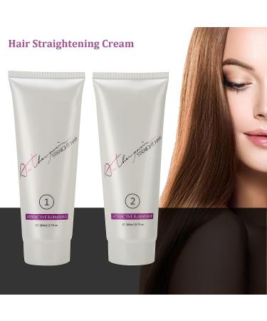2pcs 260ml Professional Hair Straightening Cream - Hydrating Moisturizer for Frizzy Dry Damaged Hair - Buy Online on GoSupps.com