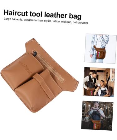 Fomiyes Vintage Leather Tool Set & Apron - Stylish Hairdressing Bag 25x19cm Khaki Storage Pocket - Buy Online on GoSupps.com