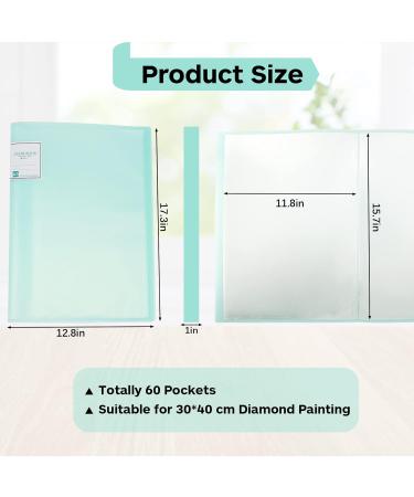 2 Pack A3 Diamond Painting Storage Book - Large 30x40 Presentation Folder with Clear Pockets - Diamond Art Portfolio Album for Artwork - 30 Pages - 2PCS - Buy Online on GoSupps.com