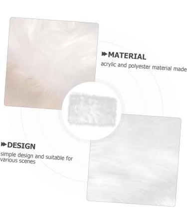 minkissy Tools Area Rugs Fluffy Rug Carpet Photo Plush Cushion Props Photo Backdrop for Jewellery Photo Mat Jewelry Photography Plush Cushion Photo Props White Polyester Nail Display Cloth - Buy Online on GoSupps.com