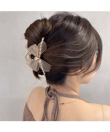 Buy Bohend Large Rhinestone Hair Claw Bow Clip - Stylish & Strong Hair Accessories for Women & Girls | International Shipping Available - Buy Online on GoSupps.com