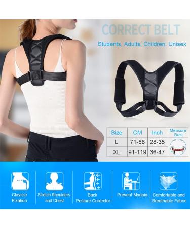 Adjustable Posture Shoulder Support Strap for Back Straightening and Pain Relief - XL Size 36-47 Bust - Buy Online on GoSupps.com
