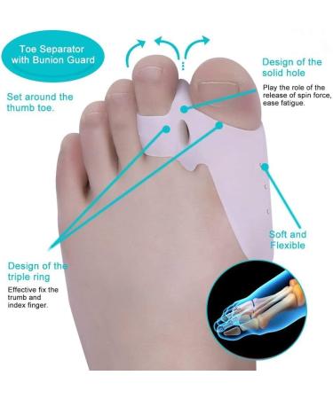 Bunion Corrector Kit - 7Pcs Adjustable Splint, Soft Gel Night Time Relief for Big Toe Pain, Bunion Pads, Toe Straightener & Separators - Buy Online on GoSupps.com