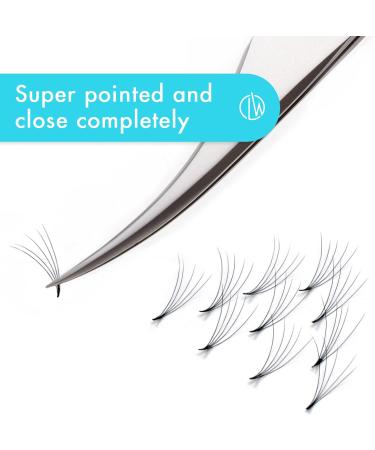 CLW Eyelash Extension Tweezers Set - Professional Isolation and Volume Lash Tweezers - Buy Online on GoSupps.com