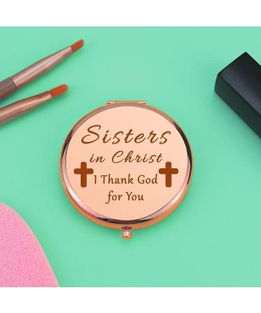 Christian Sister Gifts: Compact Makeup Mirror for Women - Ideal Baptism & Graduation Gift for Sisters in Christ - Religious Birthday Present - Buy Online on GoSupps.com