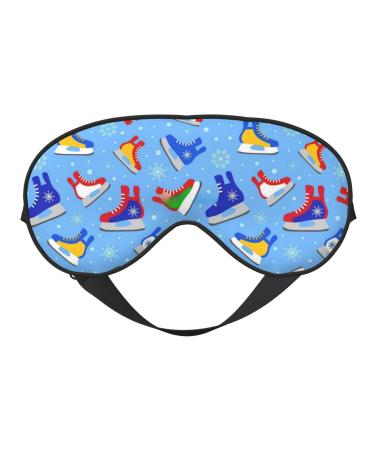 Hockey Elements Creative Patterned Sleep Mask-Adjustable Breathable Fashionable Eye Mask for A Comfortable Sleep Experience