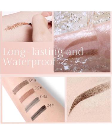 Magic Eyebrow Pencil with 4 Fork Tip 3D Microblading Eyebrow Pen Eye Brown Makeup Long-Lasting Eyebrow Pencil Long-lasting Natural Makeup Fine Stroke Magic Eyebrow Pencil Stay on All Day (Light Brown) - Buy Online on GoSupps.com
