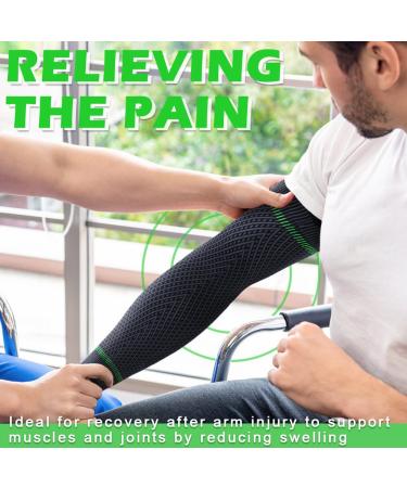 Beister Elbow Braces Compression Arm Sleeves 1 Pair | 20-30 mmHg Non-Slip Breathable Arm Support for Tendonitis, Tennis Elbow, Arthritis, Weightlifting | Men & Women | Green - Buy Online on GoSupps.com