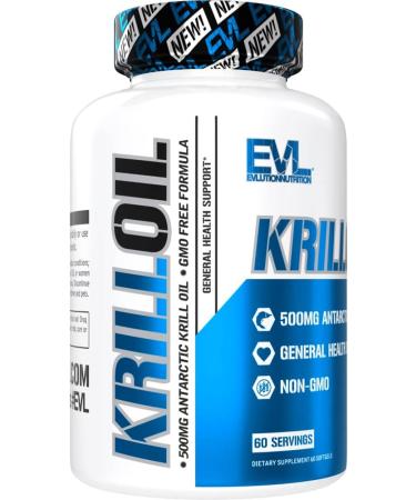 Evlution Antarctic Krill Oil 500mg Softgels - High Absorption Omega 3 Fish Oil Pills for Better Health and Immune Support - Buy Online on GoSupps.com