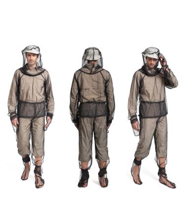 Buy Mosquito Suit - 4-Piece Ultra-Hiking Protective Clothing Set | Breathable Hooded Net Jacket & Pants for Outdoor & Camping (L-XL) - Buy Online on GoSupps.com