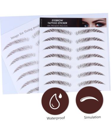 Beavorty 8 Pcs Eyebrow Stickers False Eyebrows Sticker Hair Artificial Eyebrow 4d Make up Transfer Stickers - Buy Online on GoSupps.com